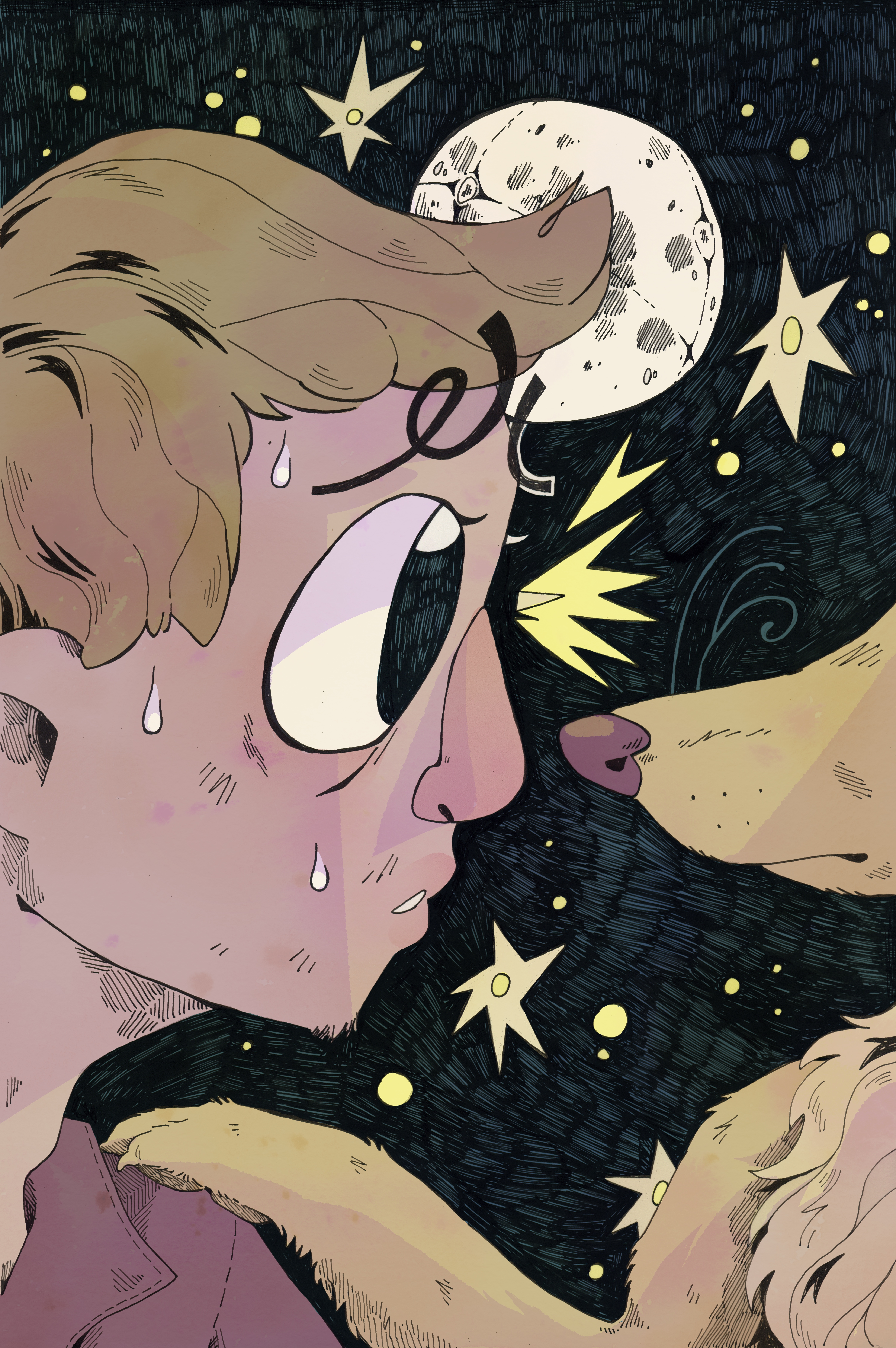 coyote meetcute — editorial illustration by Maya Babeanu